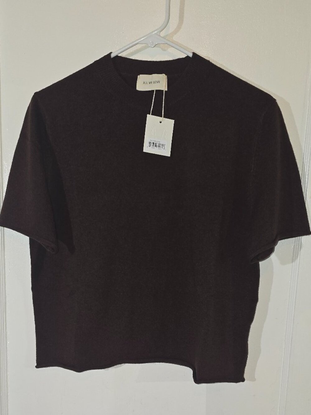 New-Cashmere AVA TOP shirt from All My Love in Beverly Hills. Size: M